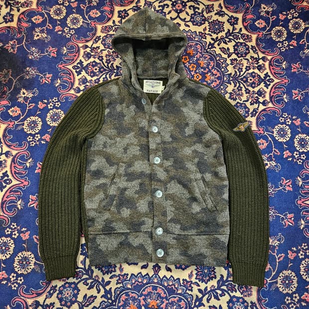 Aviazione Navale in Italy 카모 블럭 후드자켓 L