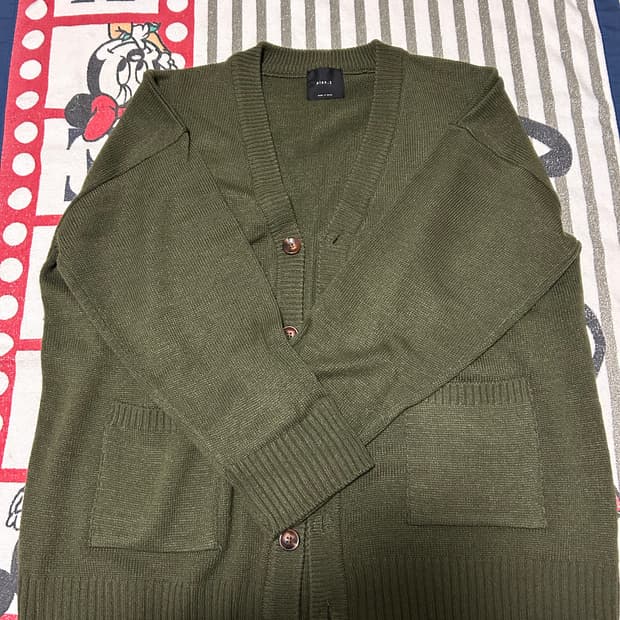 오버핏 니트 가디건