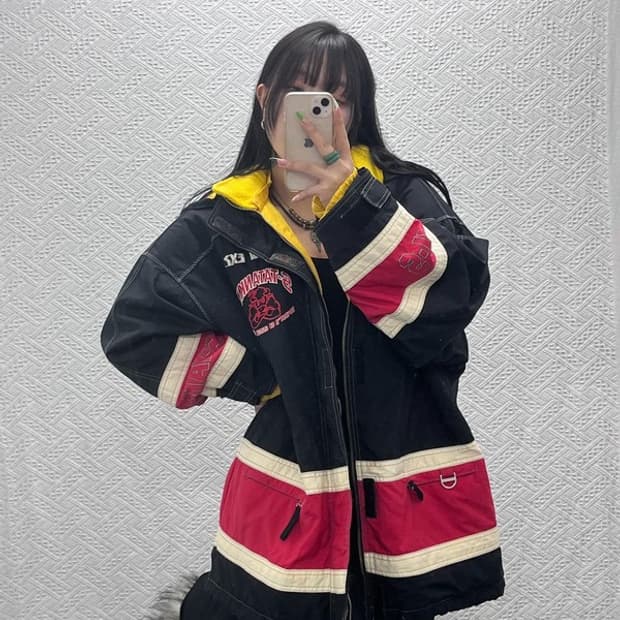 재팬 빈티지 올드스쿨 키치 스트릿 스노우 자켓 110 C08923