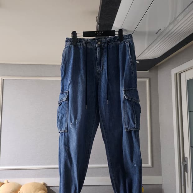 [거의 새것] 송지오옴므 청 데님 조거 팬츠 바지 46