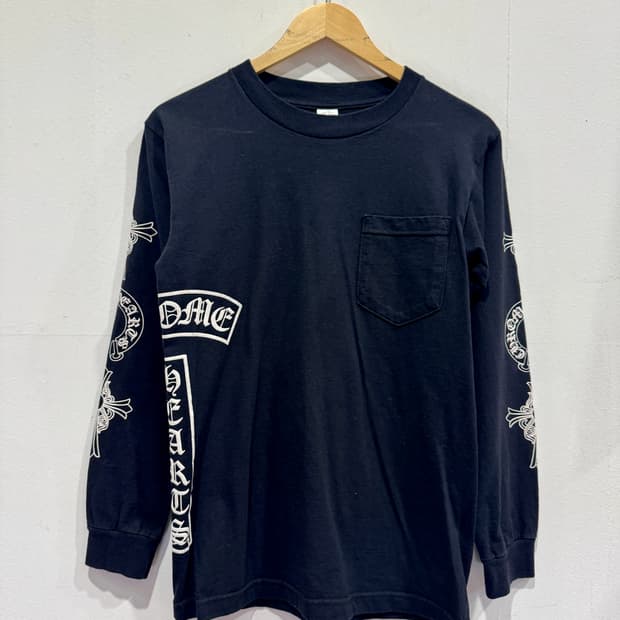 크롬하츠 블랙 롱슬리브 티셔츠 S 정품