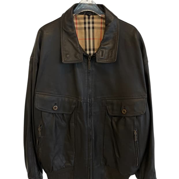 Burberry leather jacket