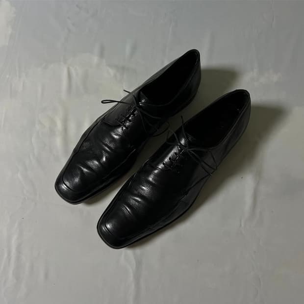 prada semi square toe derby shoe