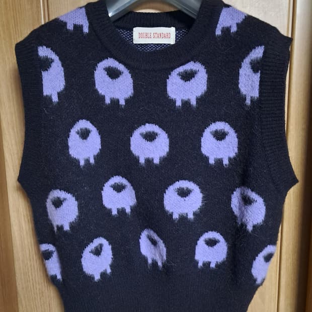 더블 스텐다드 니트 조끼 100