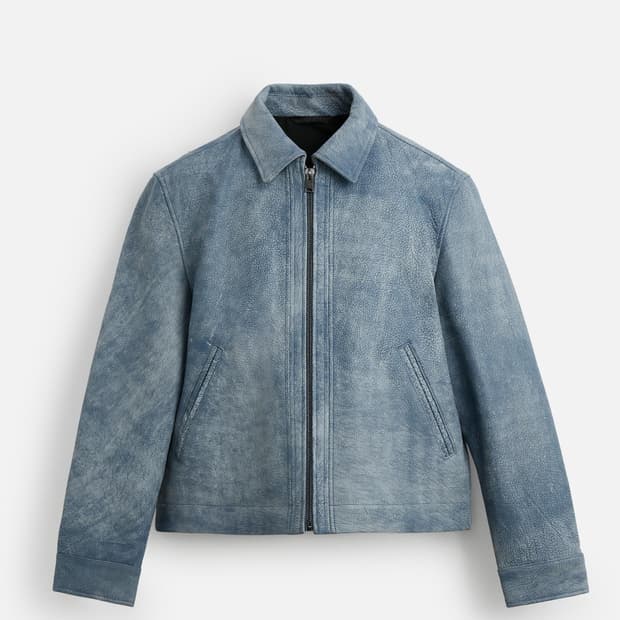자라 워시드 레더 자켓 