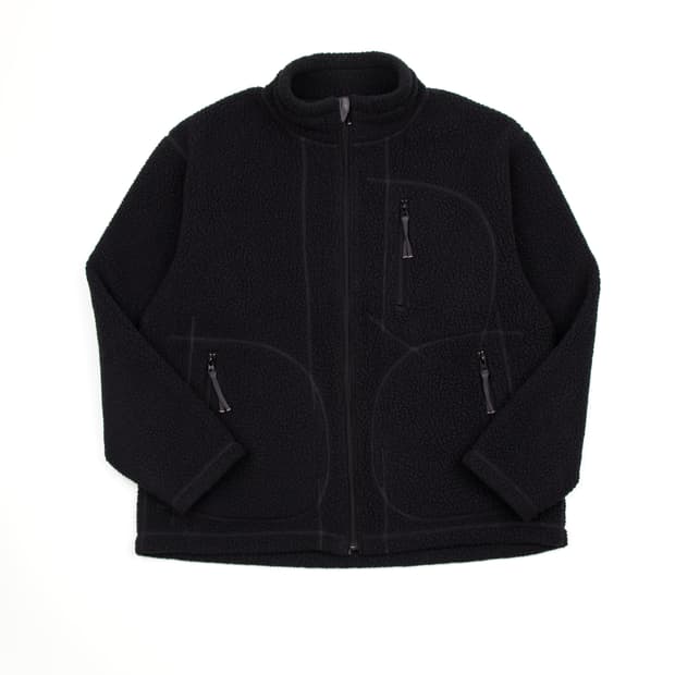 Porter classic 플리스 집업 자켓 블랙