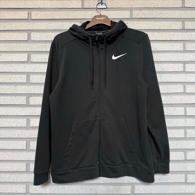 나이키 스우시 후드 집업 블랙 컬러