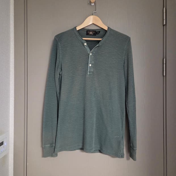 RRL 더블알엘 와플 헨리넥 긴팔 티셔츠 M