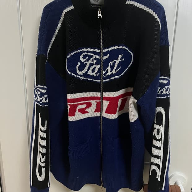 크리틱 레이싱 니트 집업 자켓 100~105