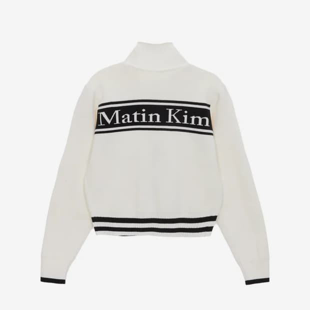 마뗑킴 화이트 니트집업