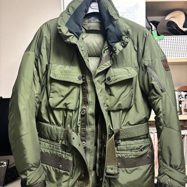 폴로 RLX 로버다운 파카 올리브