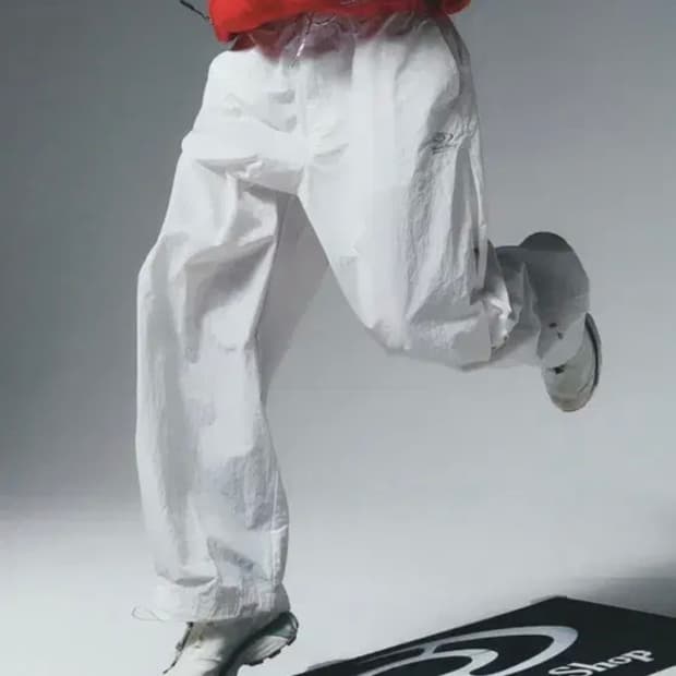 트래블 사이드스냅 트랙팬츠 화이트