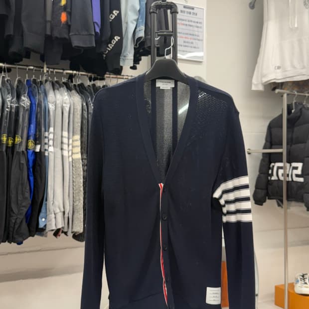 [5] 톰브라운 사선완장 라셀스티치 가디건