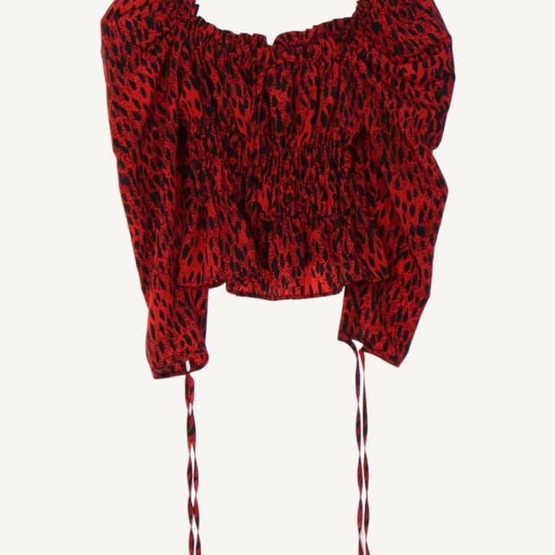 TOPSHOP LEOPARD 탑샵 블라우스 (미국 현지 구매)