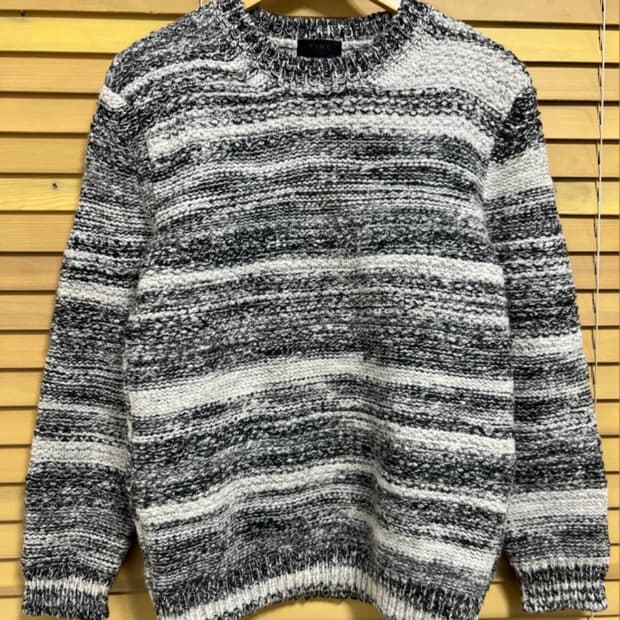 타임 남성 스트라이프패턴울니트

