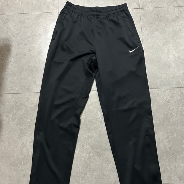00s  나이키 빈티지  블랙  스우시 자수 나일론 트랙 팬츠 31인치 