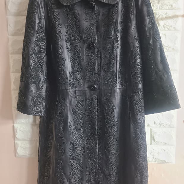 [수]수입 카빙 양가죽코트(55-66)