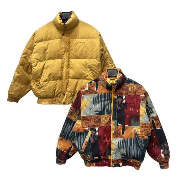 90s 미즈노 리버시블 패디드 다운 점퍼 자켓 95