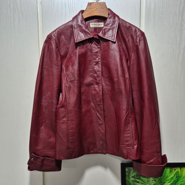 GEORGES RECH 소가죽 빈티지자켓 버건디