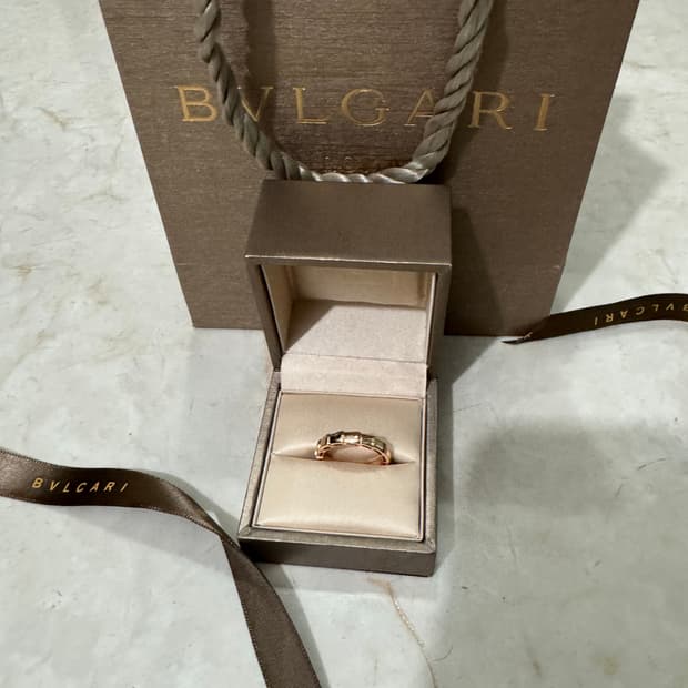 불가리 세르펜티 바이퍼 반지 18K 로즈골드 남녀공용 사이즈18