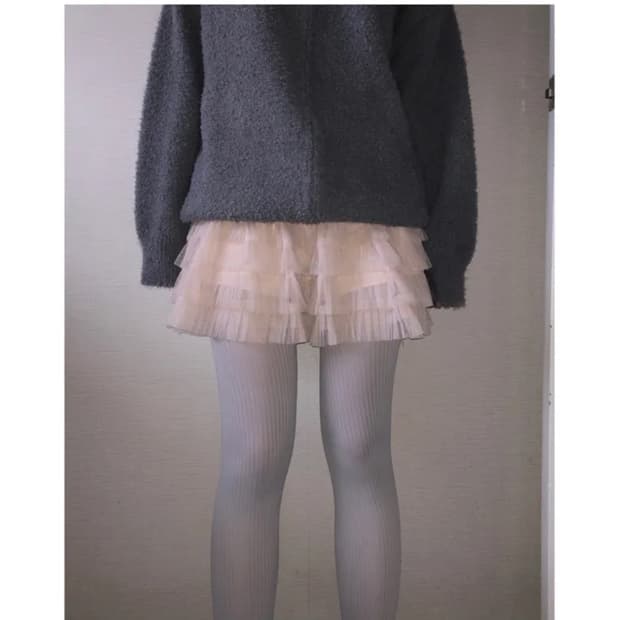 그린씨 케이크 캉캉 미니 스커트 빈티지