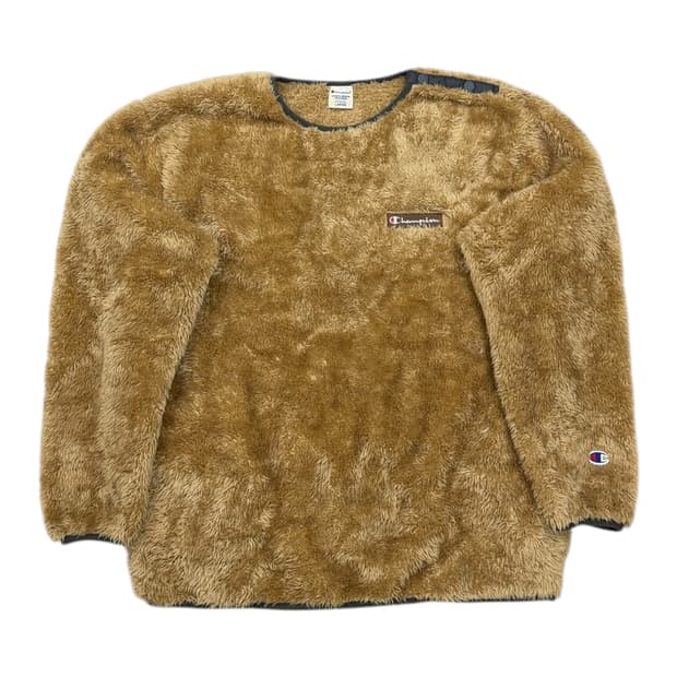 챔피온 일본판 재팬 쉐르파 플리스 뽀글이 맨투맨 브라운 L