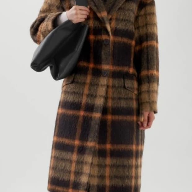 cos 테일러드 체크 코트 32(55사이즈)