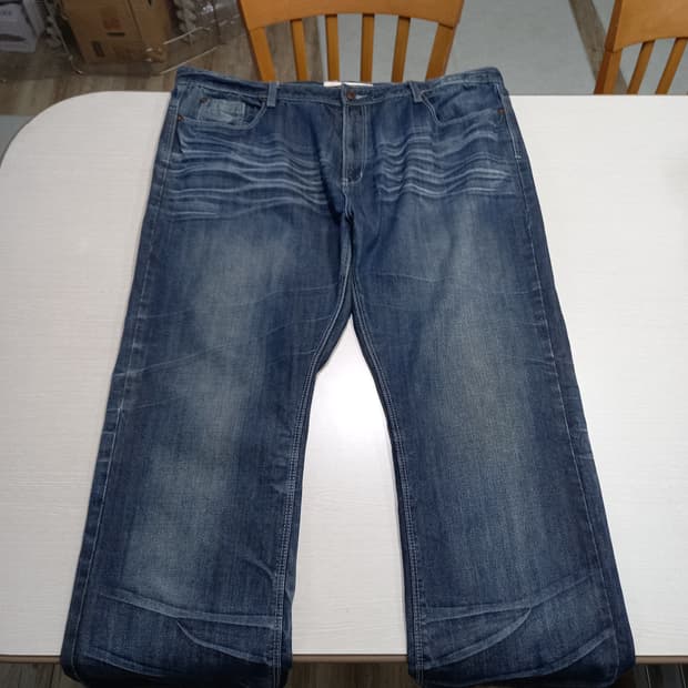 44 FETISH JEANS 워싱 일자진 진청 44-01