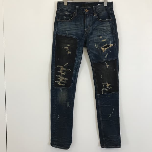 버커루 핸드메이드 패치워크 데님 청바지 [30인치]