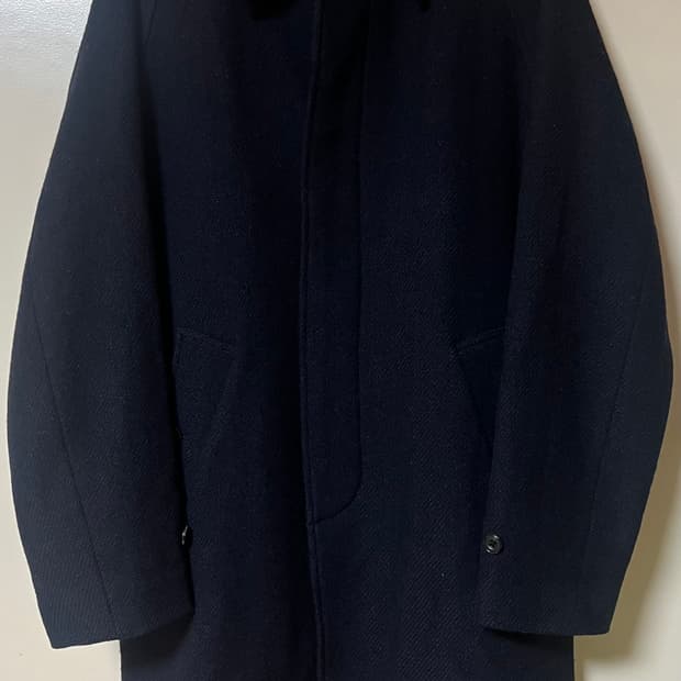 빔즈플러스 해리스트위드 발마칸 코트 네이비 L