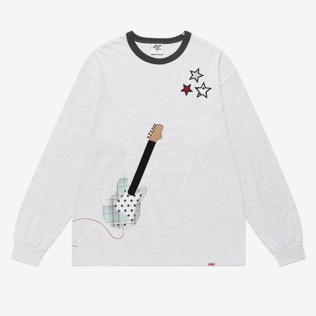 카비시 롱슬리브 GUITAR APPLIQUE LS TEE 