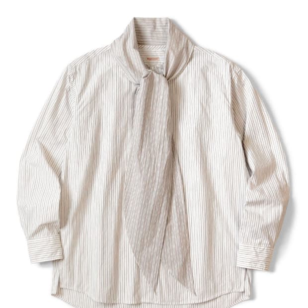 Kapital Cotton Striped Bowtie Pub Shirt 