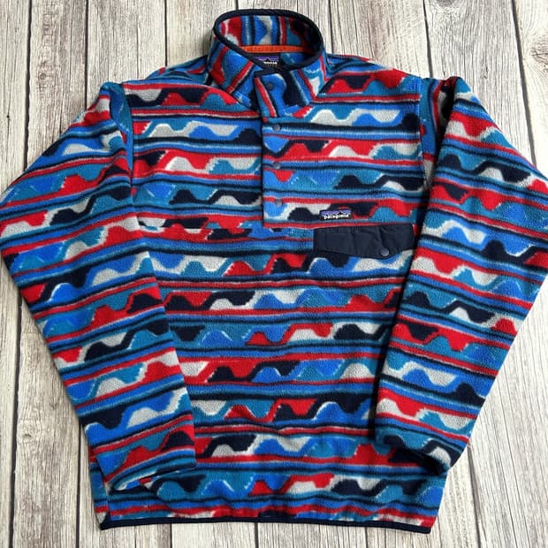 15FW 파타고니아 신칠라 스냅-티 플리스 웨이비 블루