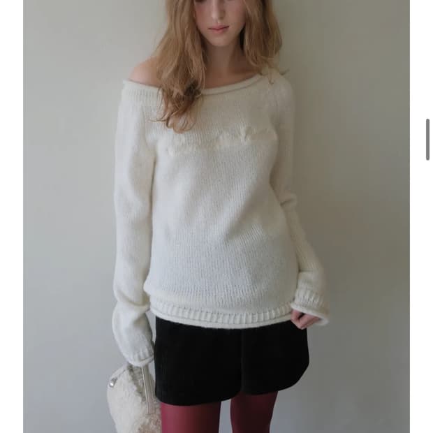 썸웨어버터 알파카 보트 니트