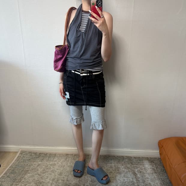 FILA Sporty Patchwork Mini Skirt