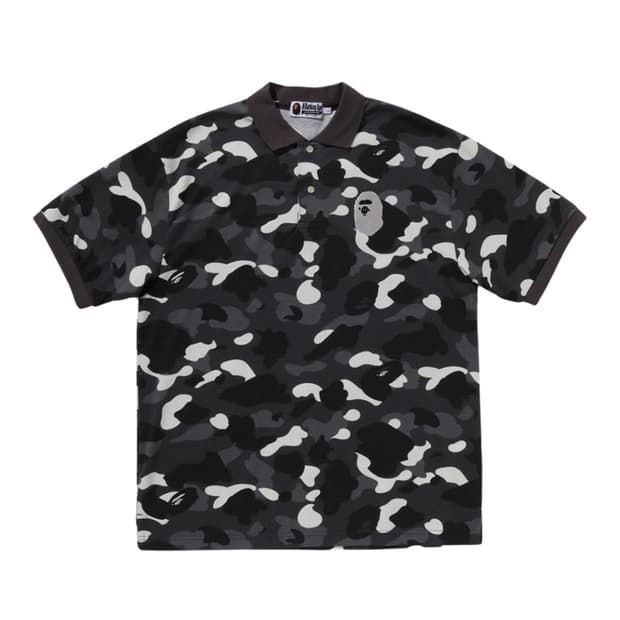 베이프 카모 라지 에이프 헤드 폴로 블랙