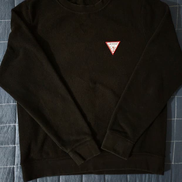 게스 양털 기모 맨투맨 하의 세트