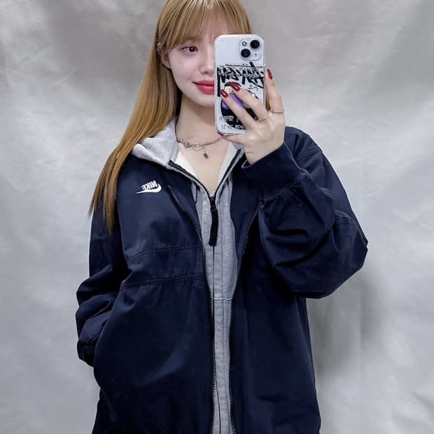 나이키 블랙 스우시 투웨이 자켓 