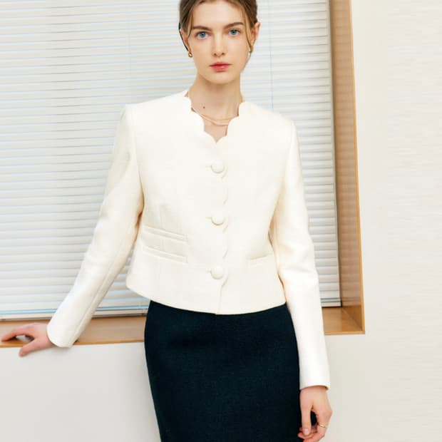 룩캐스트(LOOKCAST) 데이지 트위드자켓 55-66 새상품