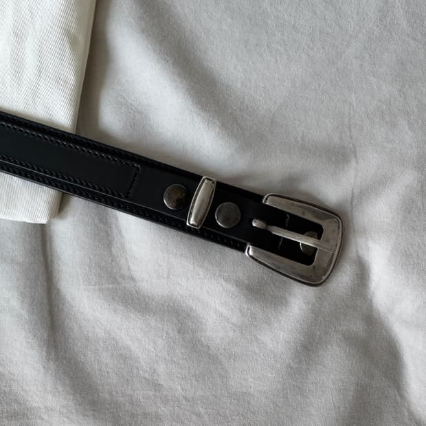 르메르 / 미니멀 웨스턴 벨트 레더 블랙 / 80
