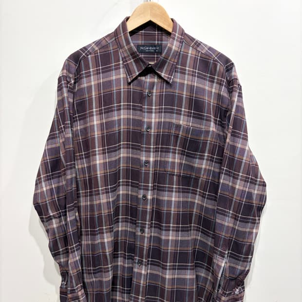 YSL 입생로랑 체크 셔츠