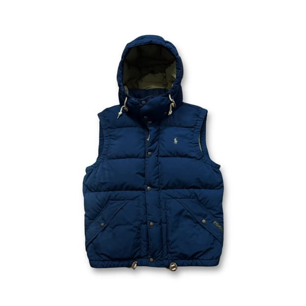 폴로 랄프로렌 네이비 다운 후드 패딩 베스트