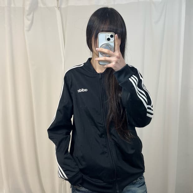Adidas black china neck jersey