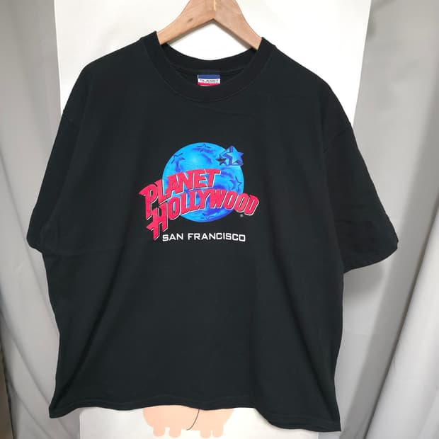 Planet Hollywood 블랙 프린팅 반팔티 XL
