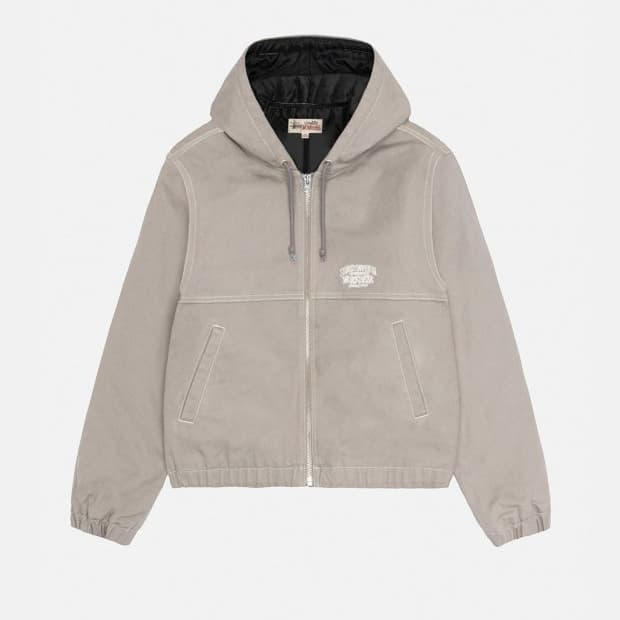 스투시 워크자켓 콘트라스트 스티치 그레이