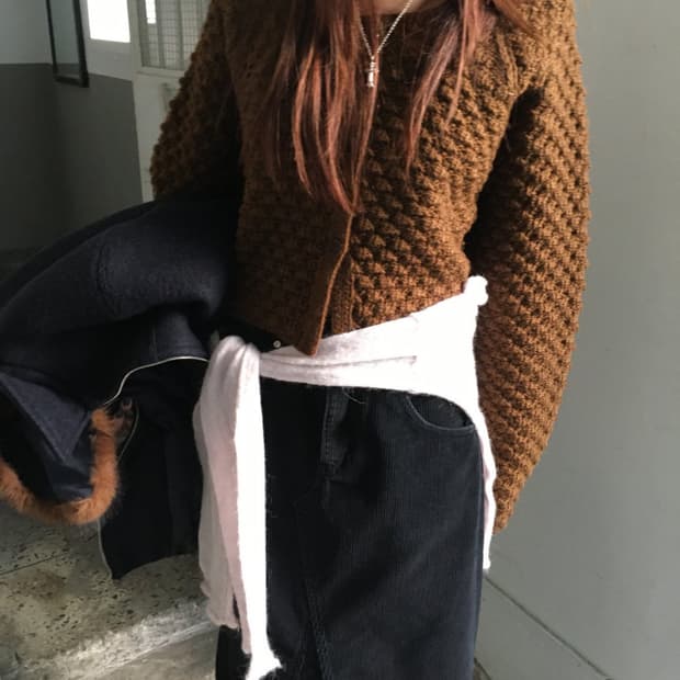 BREATHE 브리드 그레이프 울 가디건