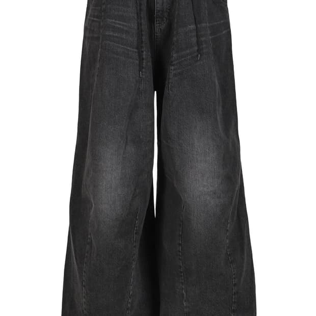 니들스 h.d buggy pants denim black