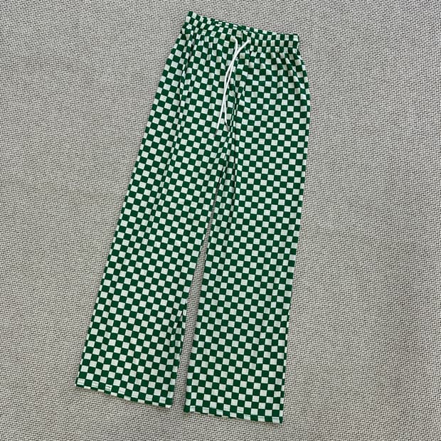 실측확인 빈티지 체크 바지 0429D