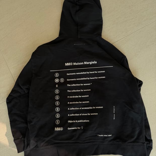 MM6 마르지엘라 블랙 후드티