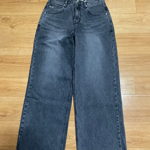 (S) 인사일런스 로우 웨이스트 와이드 데님팬츠 애쉬그레이